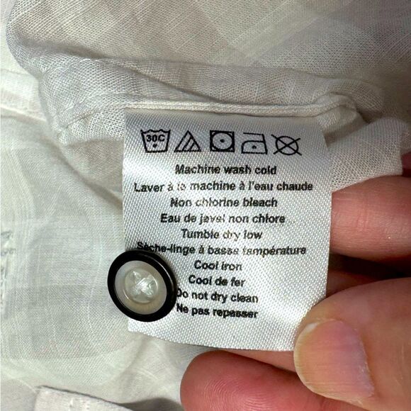 Mountain Khakis White/Tan Plaid Button Down Shirt - women's Large - Picture 8 of 8